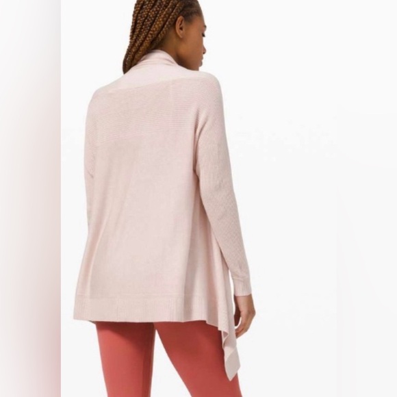 LULULEMON cashlu knit wrap pink bliss cardigan sweater M/L - Picture 3 of 10